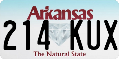 AR license plate 214KUX