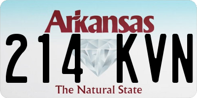 AR license plate 214KVN