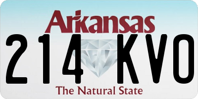 AR license plate 214KVO