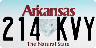 AR license plate 214KVY
