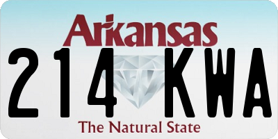 AR license plate 214KWA