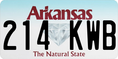 AR license plate 214KWB