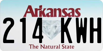 AR license plate 214KWH