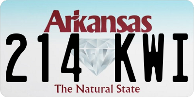 AR license plate 214KWI