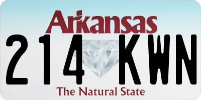 AR license plate 214KWN