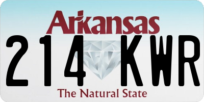 AR license plate 214KWR