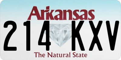 AR license plate 214KXV