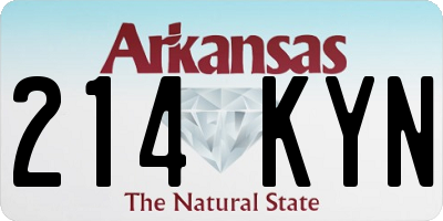 AR license plate 214KYN