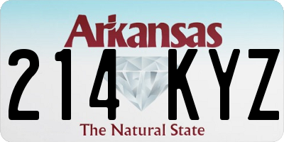 AR license plate 214KYZ