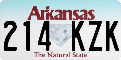 AR license plate 214KZK