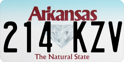 AR license plate 214KZV