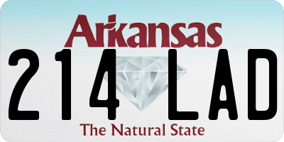 AR license plate 214LAD
