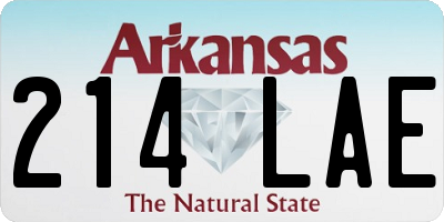 AR license plate 214LAE
