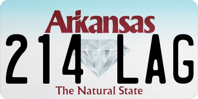 AR license plate 214LAG