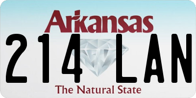 AR license plate 214LAN
