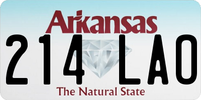 AR license plate 214LAO