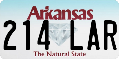 AR license plate 214LAR