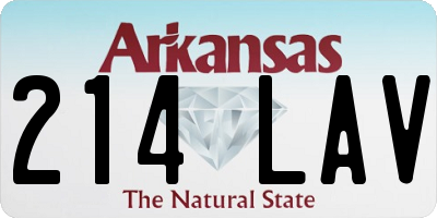 AR license plate 214LAV