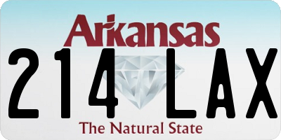 AR license plate 214LAX
