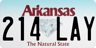 AR license plate 214LAY