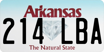 AR license plate 214LBA