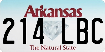 AR license plate 214LBC