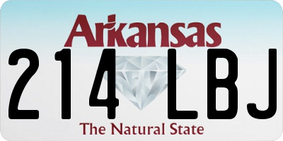 AR license plate 214LBJ