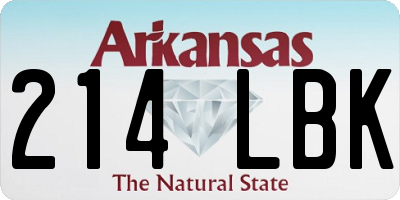 AR license plate 214LBK