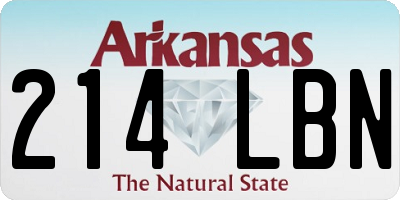 AR license plate 214LBN
