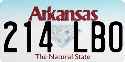 AR license plate 214LBO
