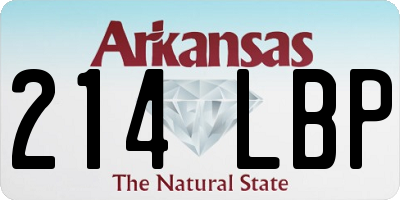 AR license plate 214LBP