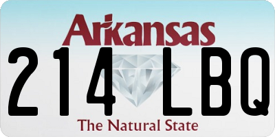 AR license plate 214LBQ