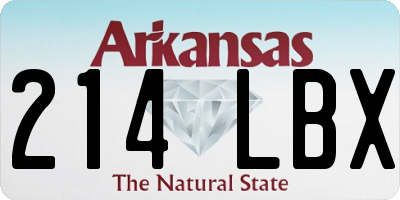 AR license plate 214LBX