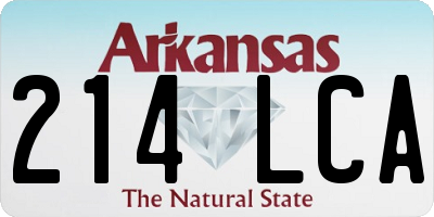 AR license plate 214LCA
