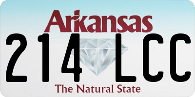 AR license plate 214LCC