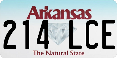 AR license plate 214LCE