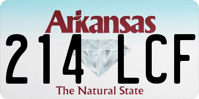 AR license plate 214LCF
