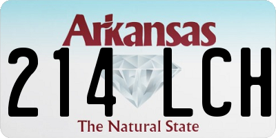 AR license plate 214LCH