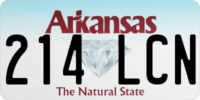 AR license plate 214LCN