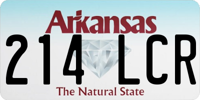 AR license plate 214LCR