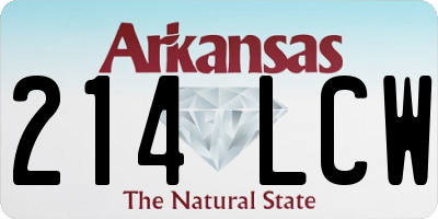 AR license plate 214LCW