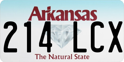 AR license plate 214LCX