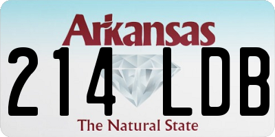 AR license plate 214LDB