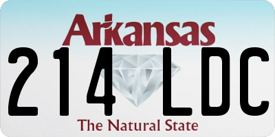 AR license plate 214LDC