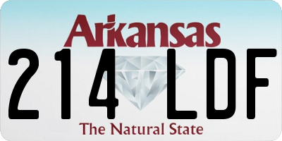 AR license plate 214LDF