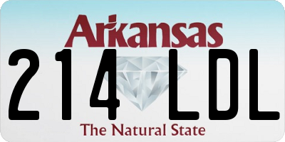 AR license plate 214LDL