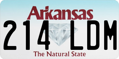 AR license plate 214LDM