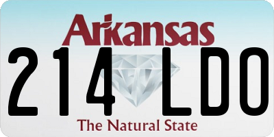 AR license plate 214LDO