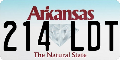 AR license plate 214LDT