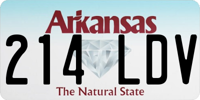 AR license plate 214LDV